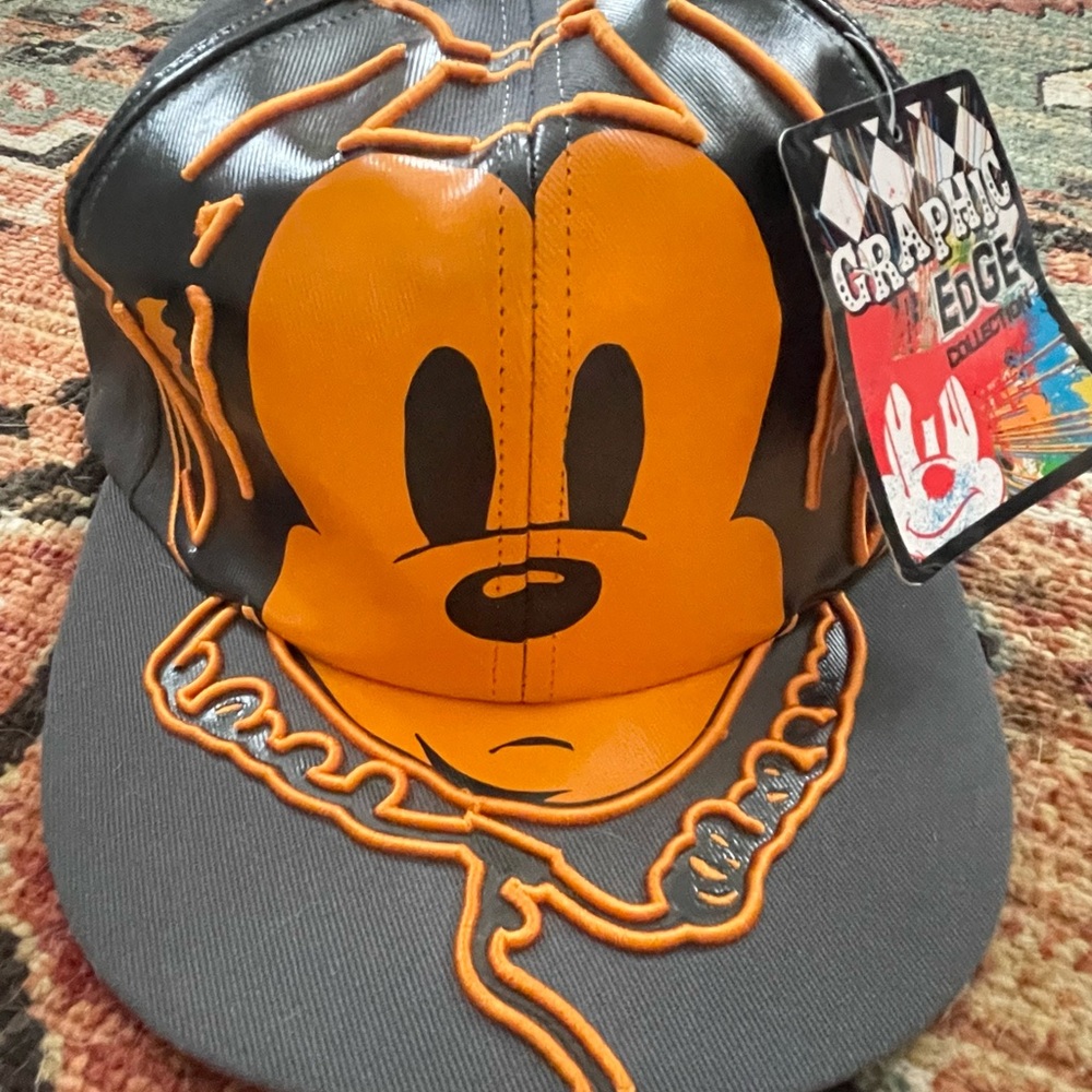 Disney Parks Mickey Mouse DJ Embroidered Baseball Hat Flat Bill Cap Adult
